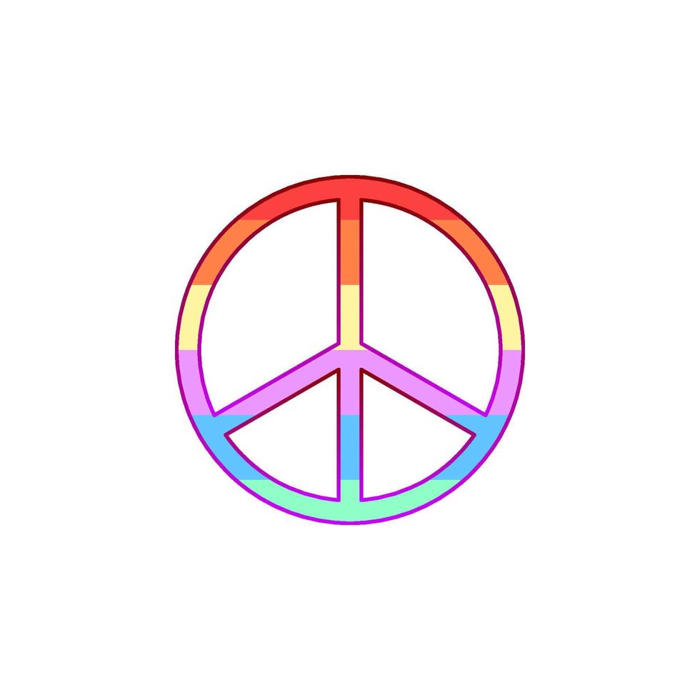 Frieden, Regenbogen, Stolz Tag Vektor Symbol Illustration