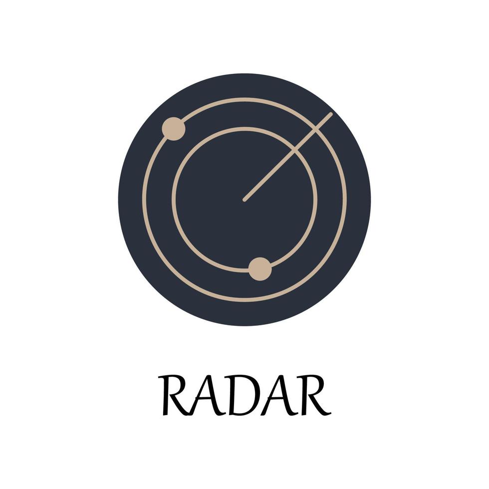 färgad radar vektor ikon illustration