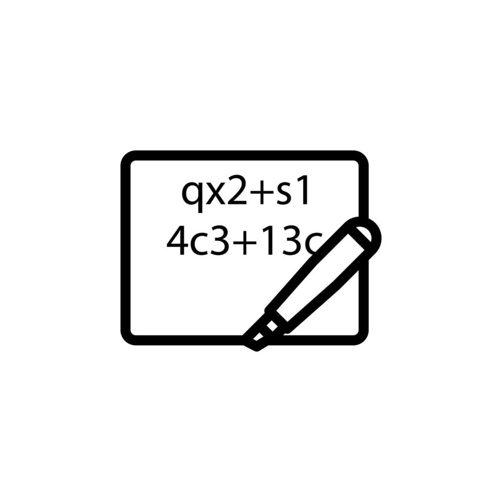 mathematisch Formel auf ein Blatt Vektor Symbol Illustration