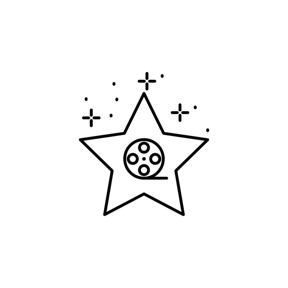 Ruhm Star Film Vektor Symbol Illustration
