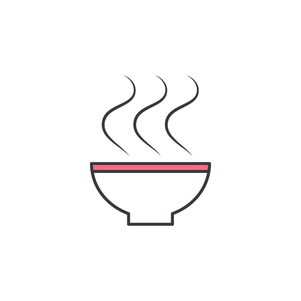 heiß Suppe Vektor Symbol Illustration