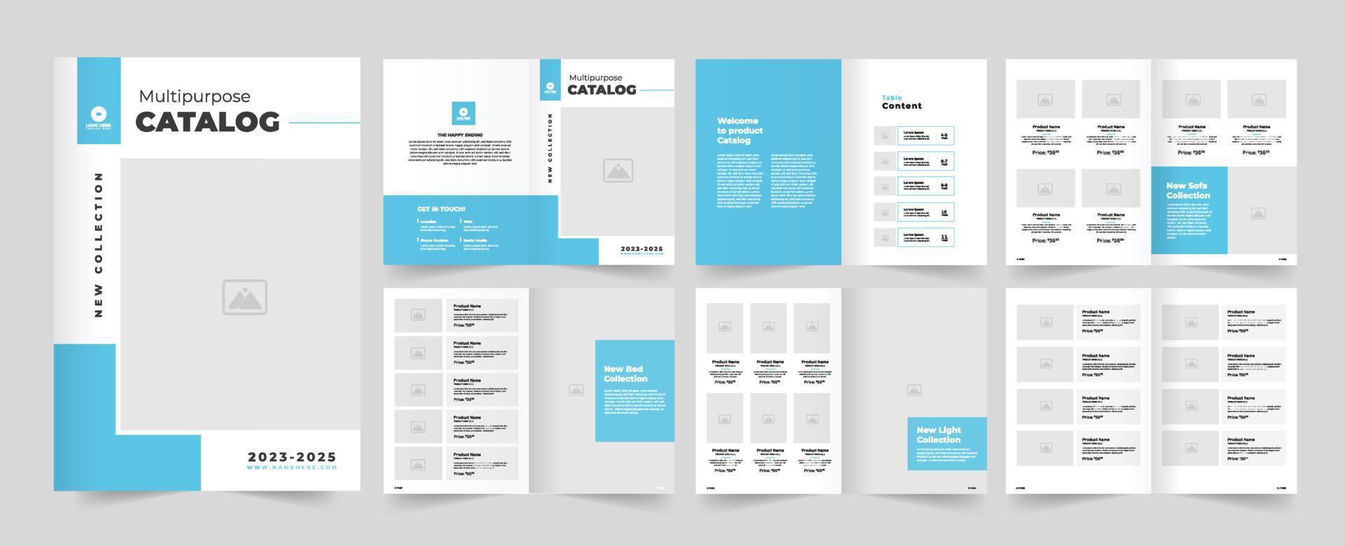Mehrzweck Produkt Katalog Vorlage Design. vektor