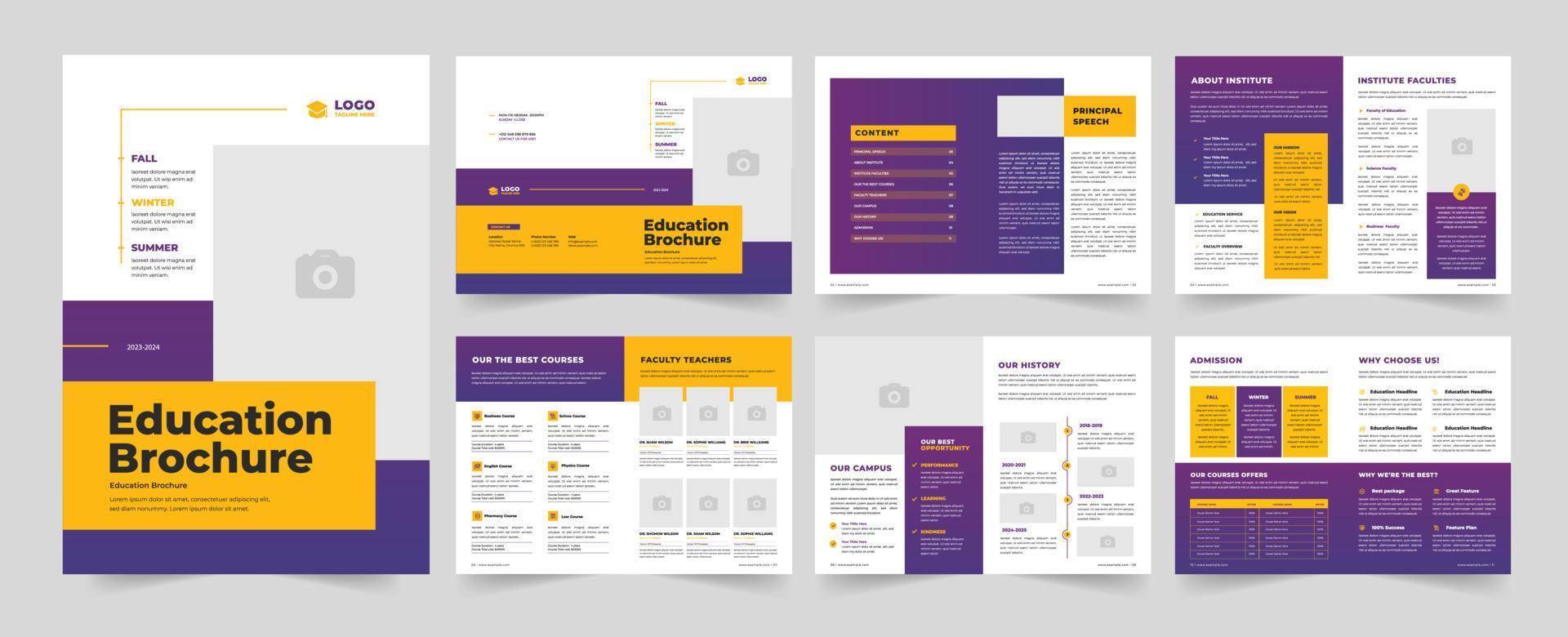 utbildning broschyr mall design vektor