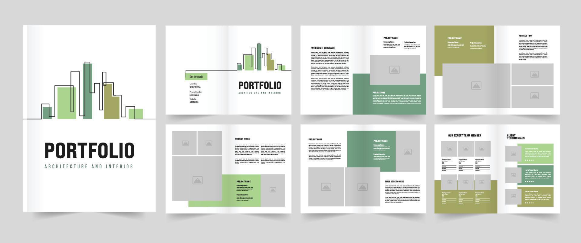 die Architektur Portfolio Design oder Portfolio Design vektor