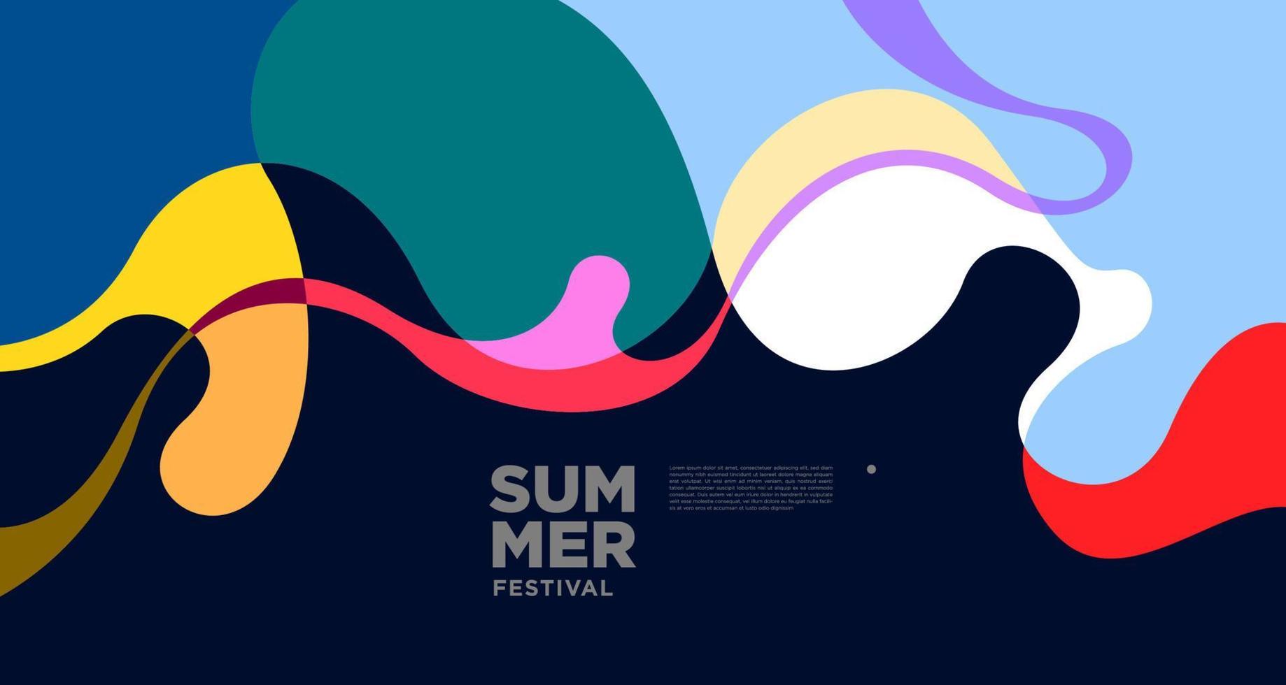 Vektor bunt Flüssigkeit abstrakt Hintergrund zum Sommer- Banner
