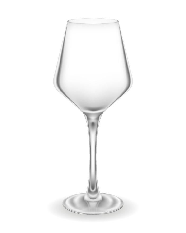 transparent Glas zum Wein und niedrig Alkohol Getränke Vektor Illustration