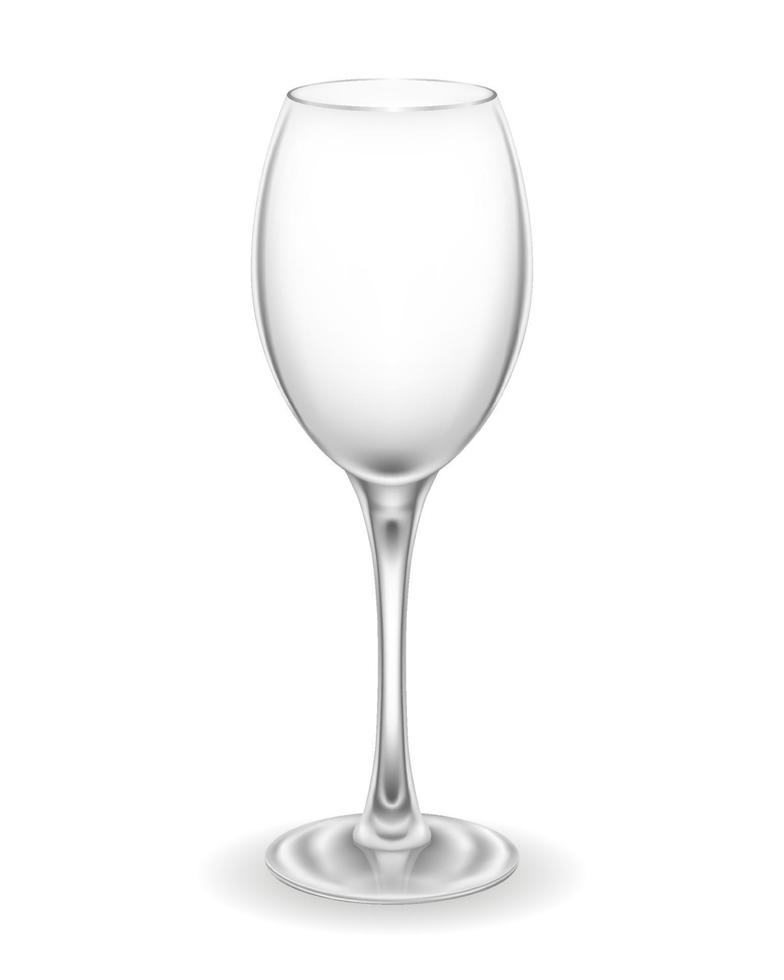 transparent Glas zum Wein und niedrig Alkohol Getränke Vektor Illustration