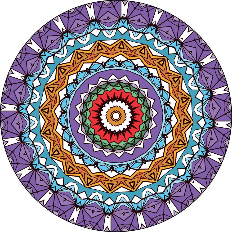 Mandala-Hintergrund mit tollen Farben. Anti-Stress-Therapiemuster vektor