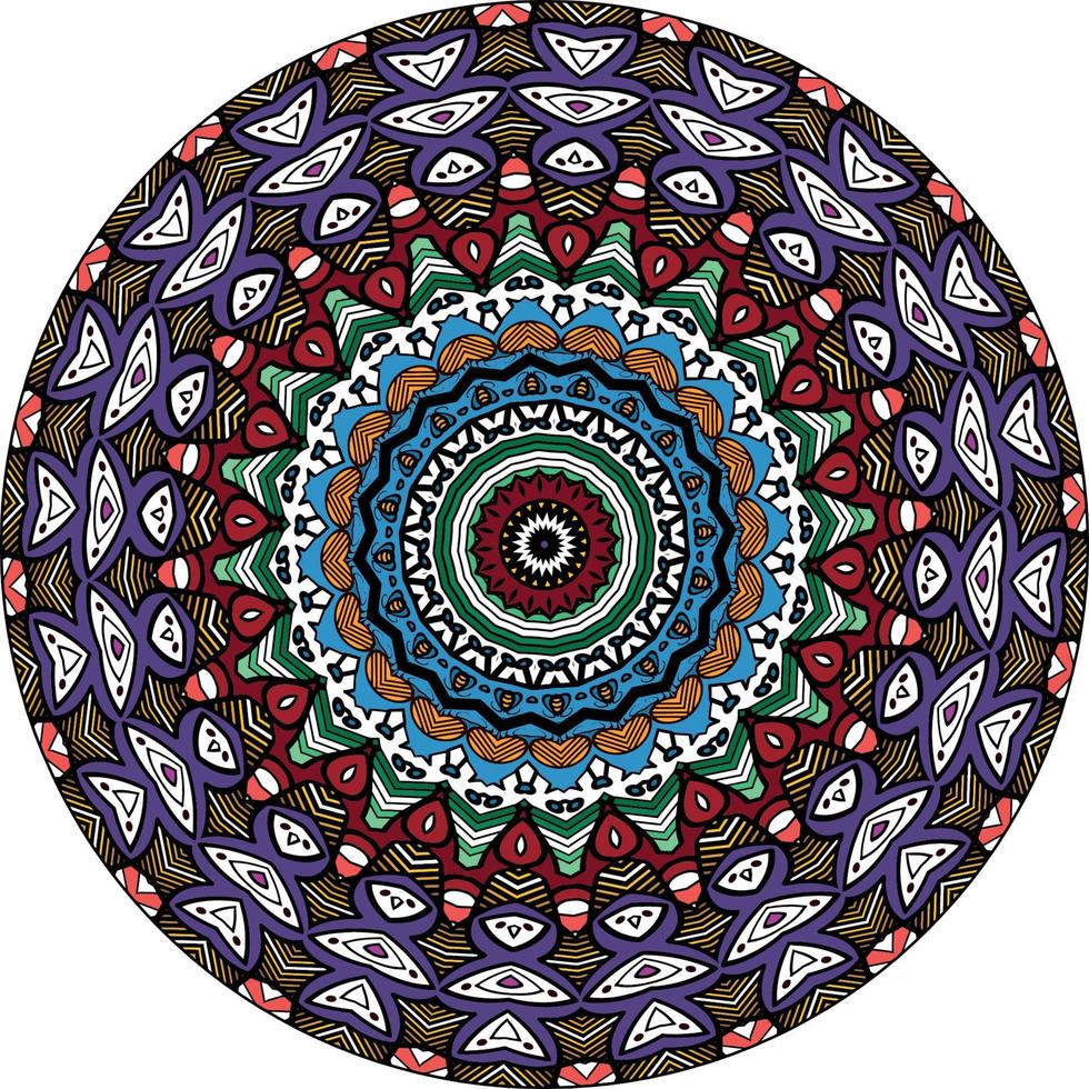 mandala bakgrund med fantastiska färger. mönster för antistressterapi vektor