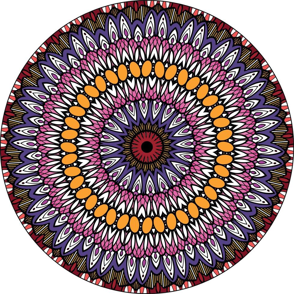 Mandala-Hintergrund mit tollen Farben. Anti-Stress-Therapiemuster vektor