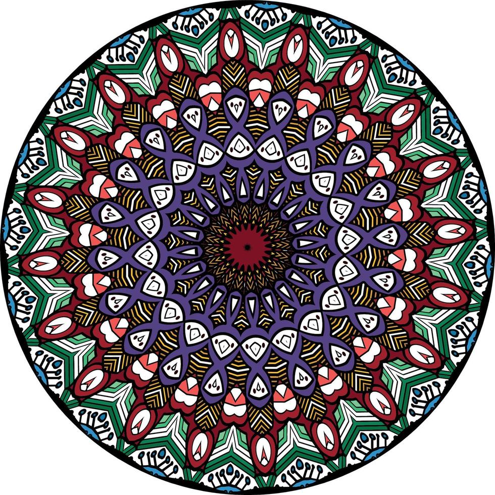 Mandala-Hintergrund mit tollen Farben. Anti-Stress-Therapiemuster vektor
