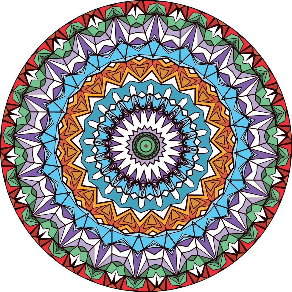 mandala bakgrund med fantastiska färger. mönster för antistressterapi vektor
