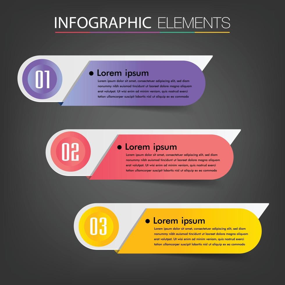 modern textrutmall, bannerinfographics vektor