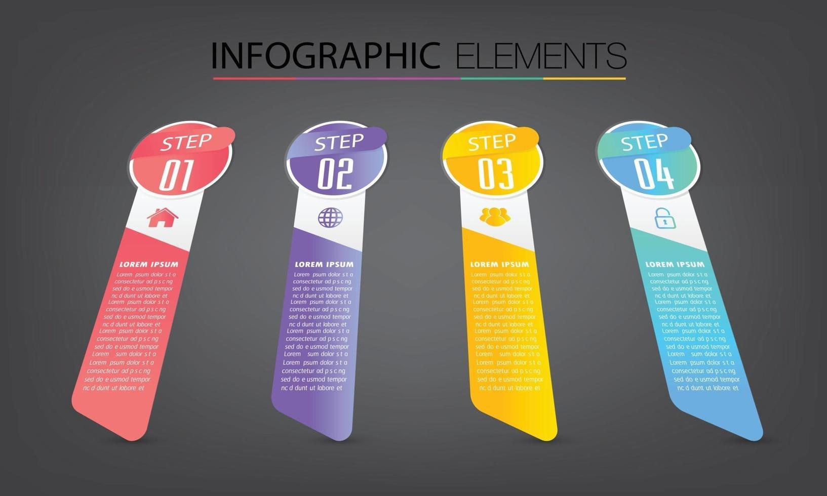 modern textrutmall, bannerinfographics vektor