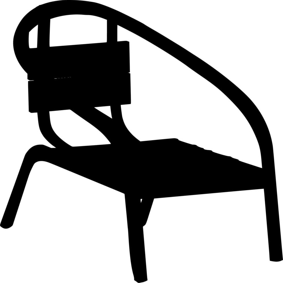 vektor silhuett av stol på vit bakgrund