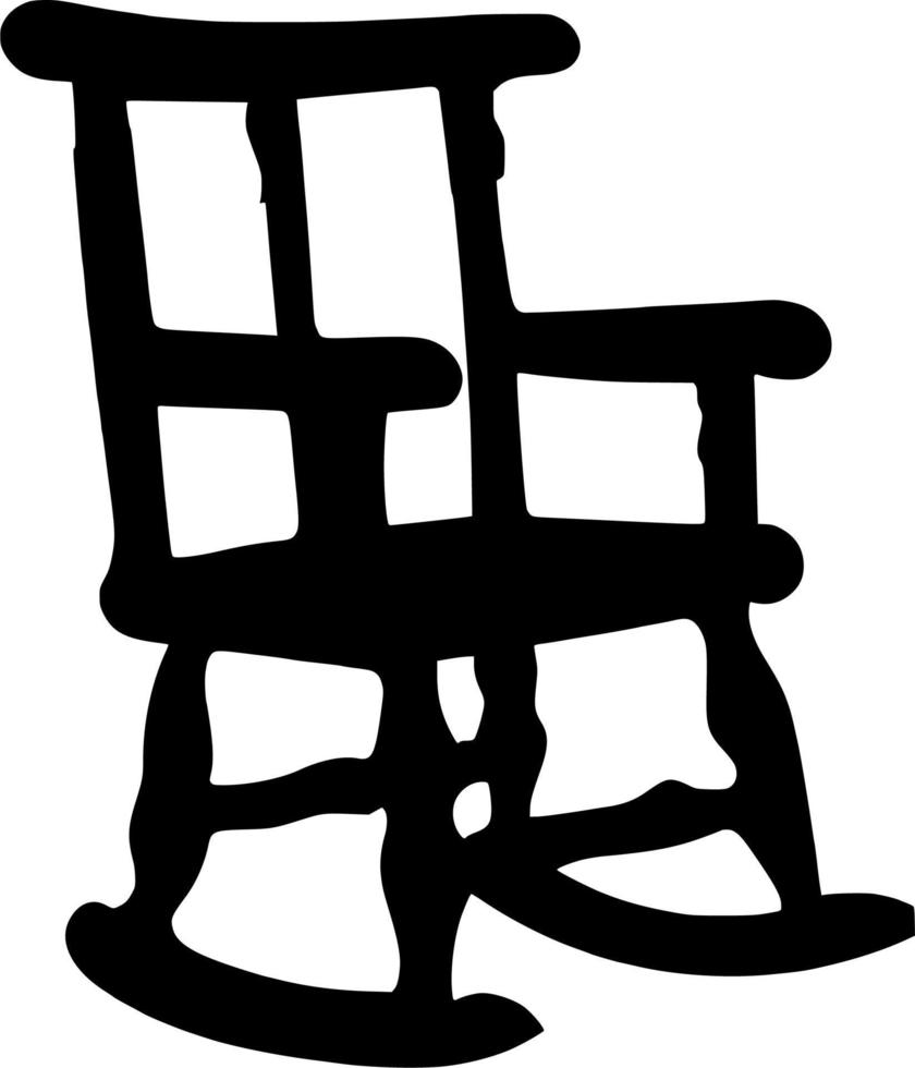 Vektor Silhouette von Stuhl auf Weiß Hintergrund