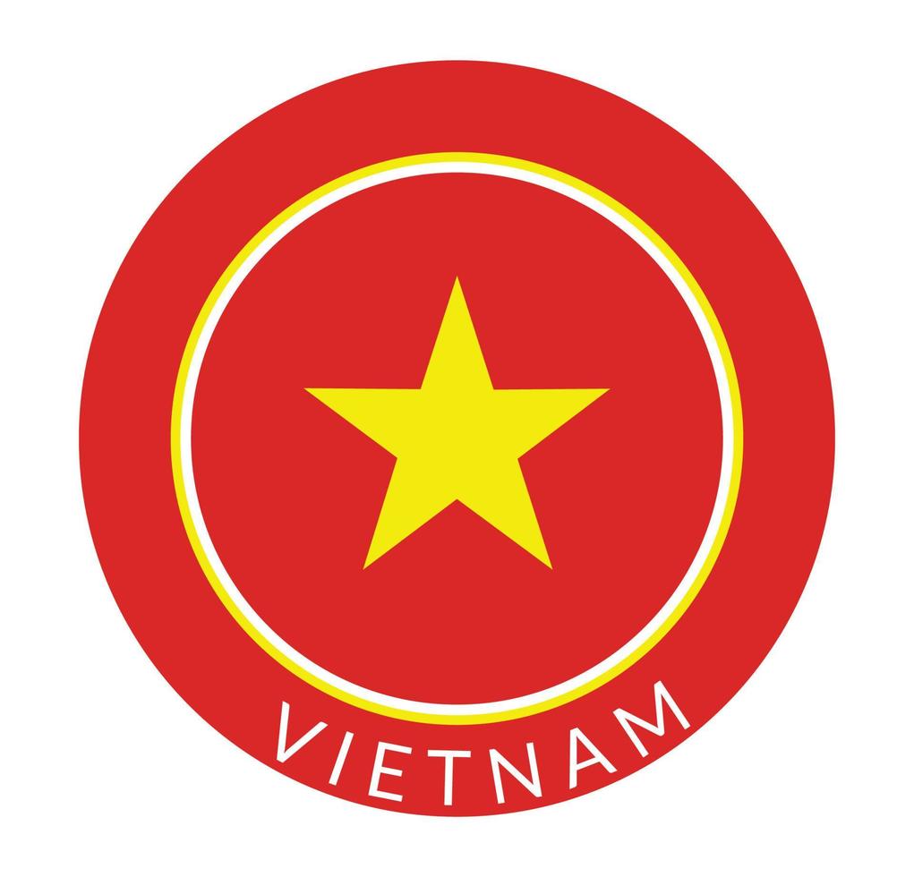 Vietnam Flagge zum Aufkleber, Taste Design vektor