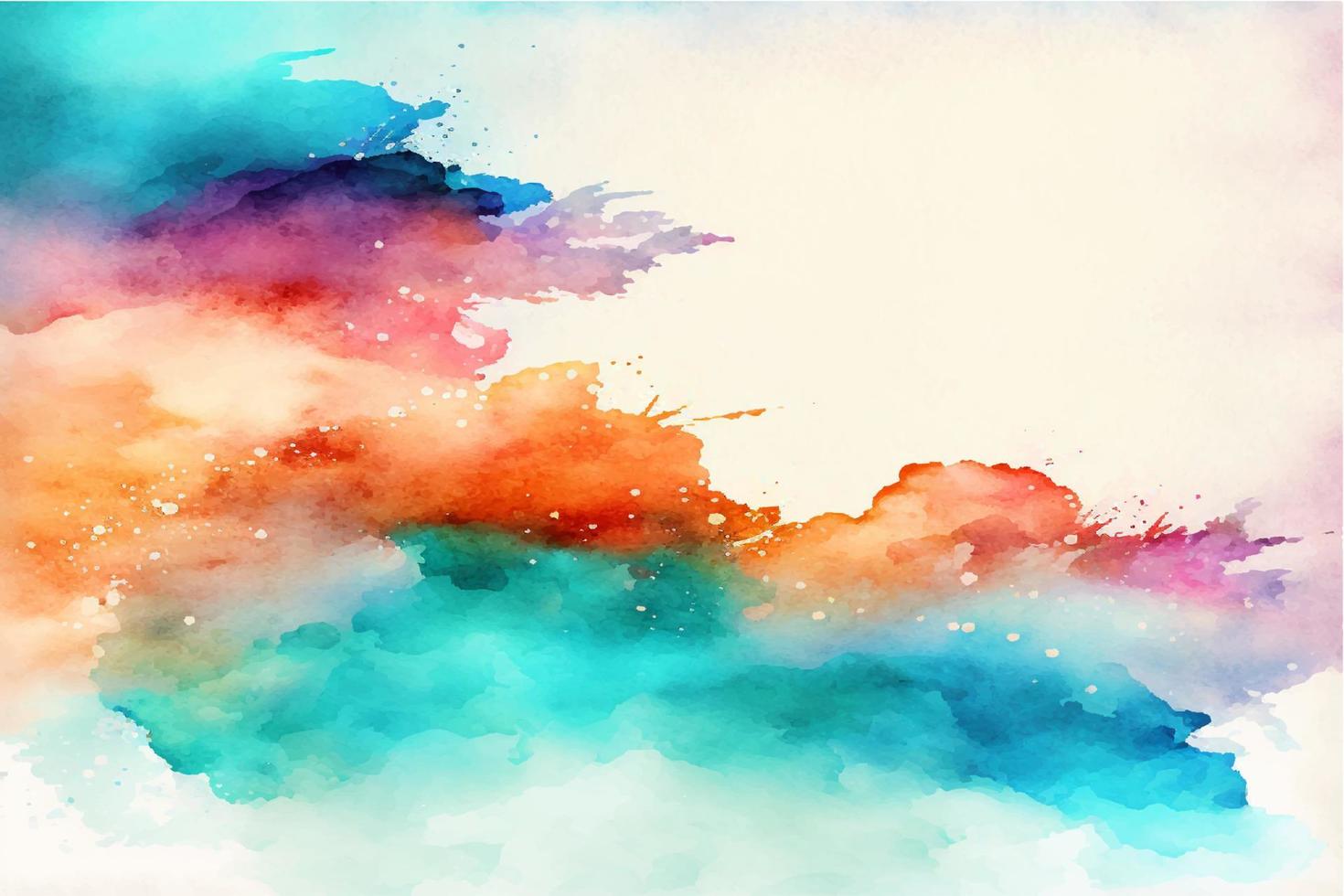 Hand gemalt Aquarell Himmel Wolke Hintergrund mit ein Pastell- farbig vektor