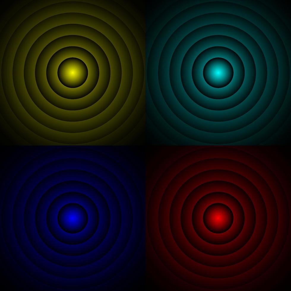 Abstrakt cirkelbunt för illusion 3d vektor