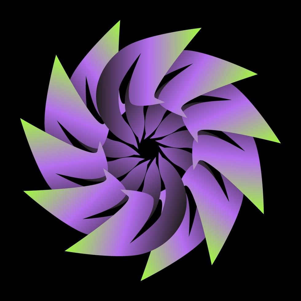 Kreisübergang abstrakt in pastellgrün lila Farbe gewickelt vektor