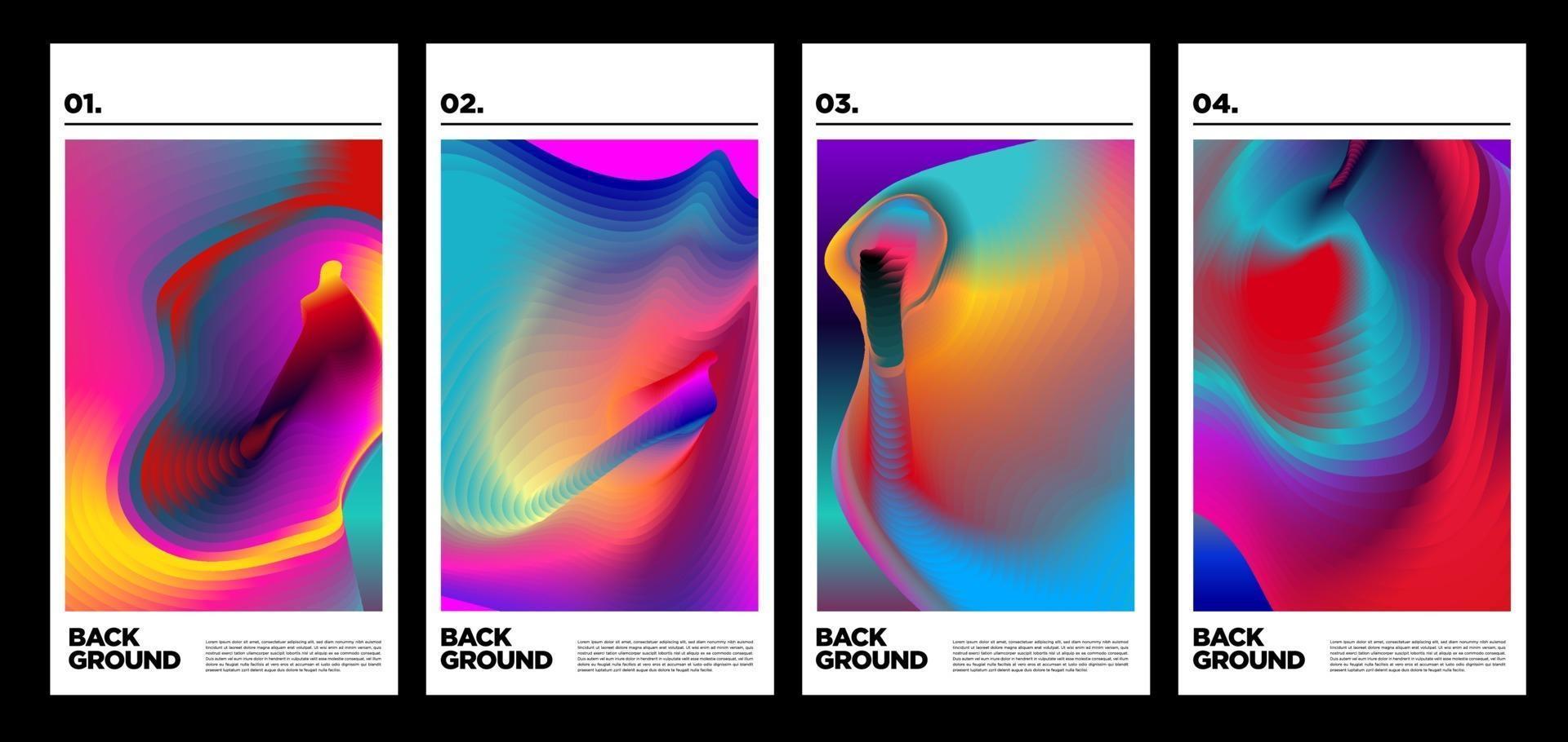 Vektor bunte Flüssigkeit abstrakten Regenbogen Hintergrund für Poster