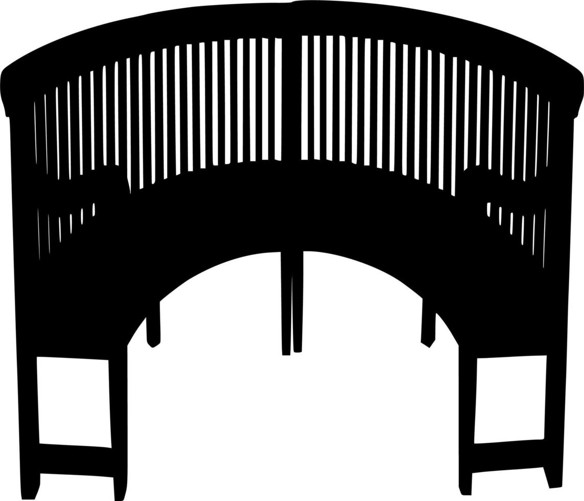 Vektor Silhouette von Stuhl auf Weiß Hintergrund