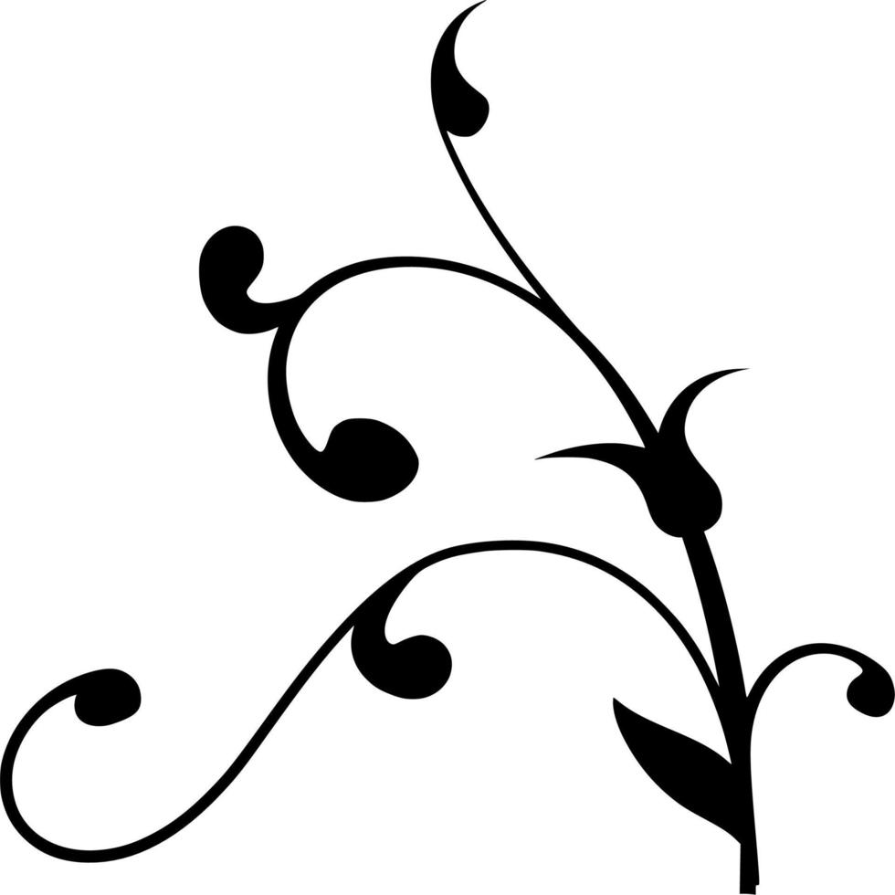 Vektor Silhouette von Blume auf Weiß Hintergrund