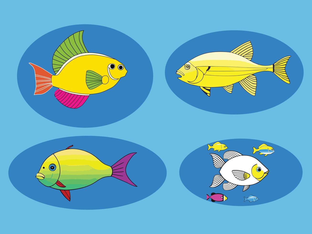 söt fisk ikon vektor illustration konstverk