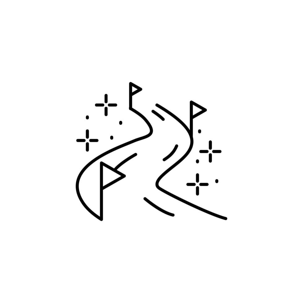 Ski Spur Schnee Weg Vektor Symbol Illustration