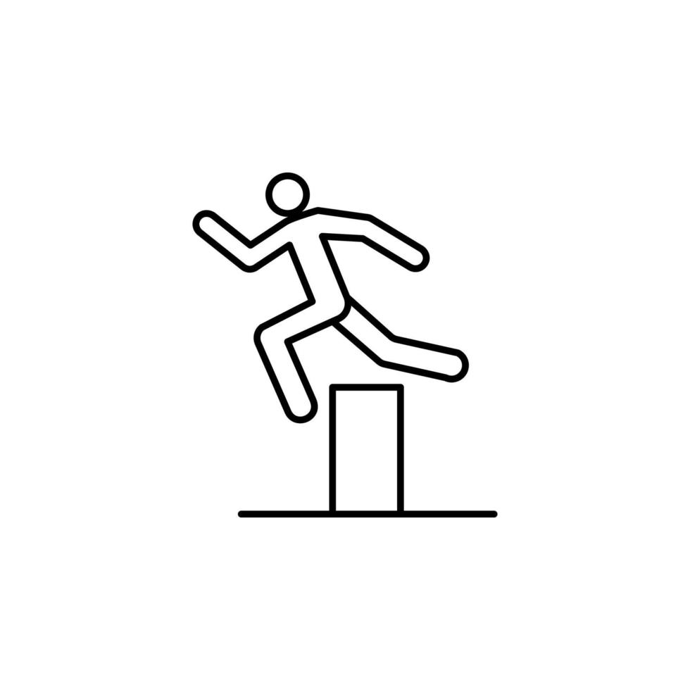 Barriere springen Vektor Symbol Illustration