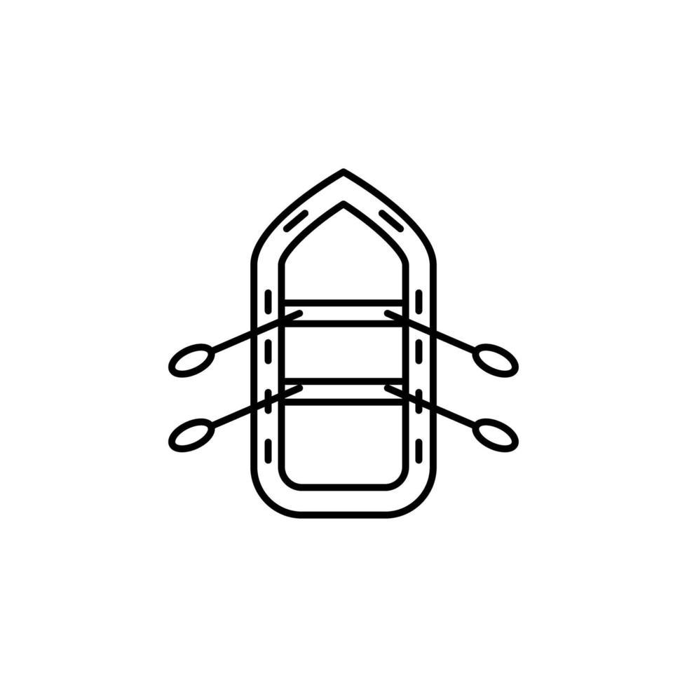 aufblasbar Boot Vektor Symbol Illustration