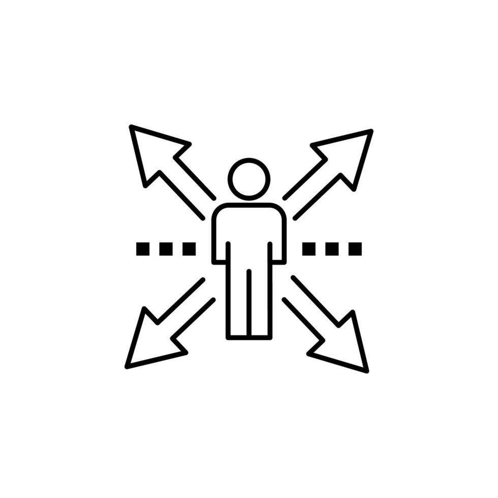 Pfeil, Träger, Mensch Vektor Symbol Illustration