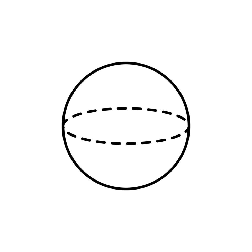 geometrisch Formen, Kugel Vektor Symbol Illustration