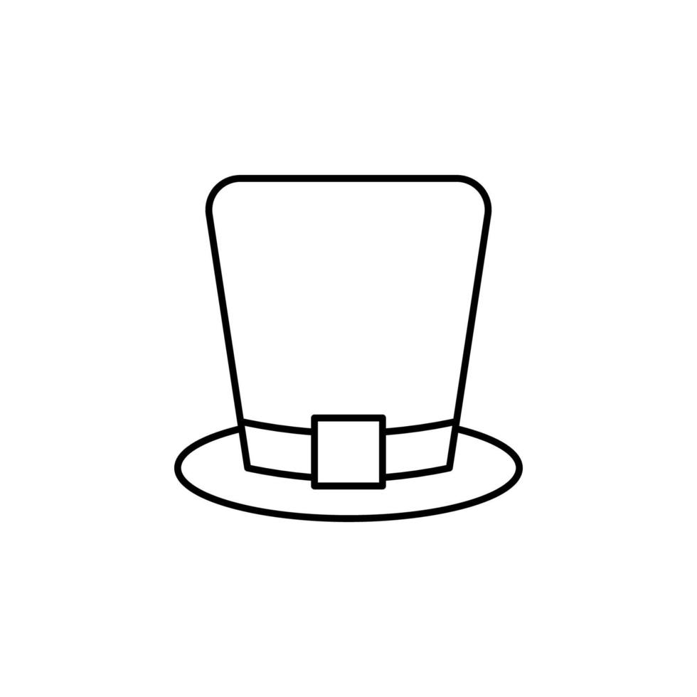 hatt, pilgrim, Irland, helgon patrick vektor ikon illustration