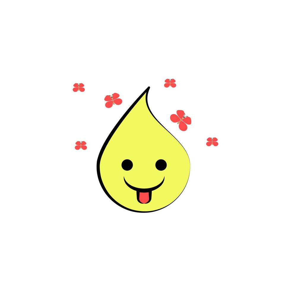 Emoji Zunge Vektor Symbol Illustration