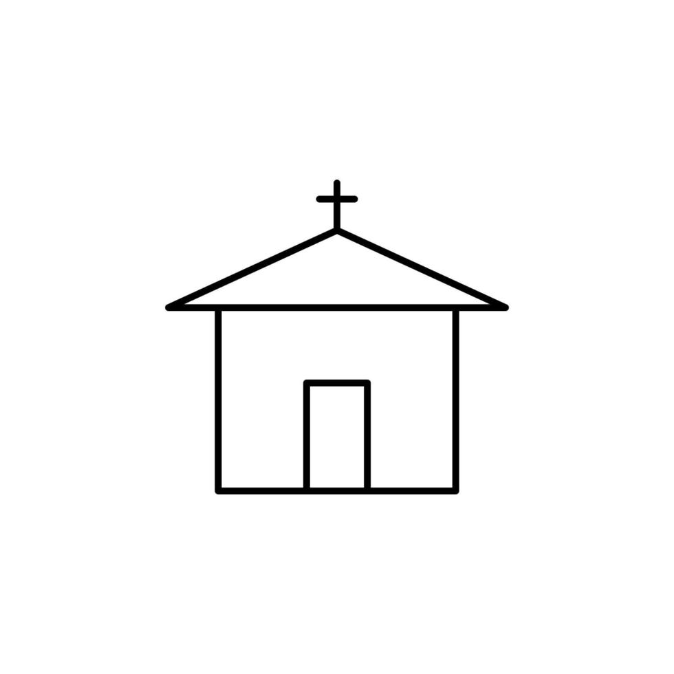 kyrka tecken vektor ikon illustration