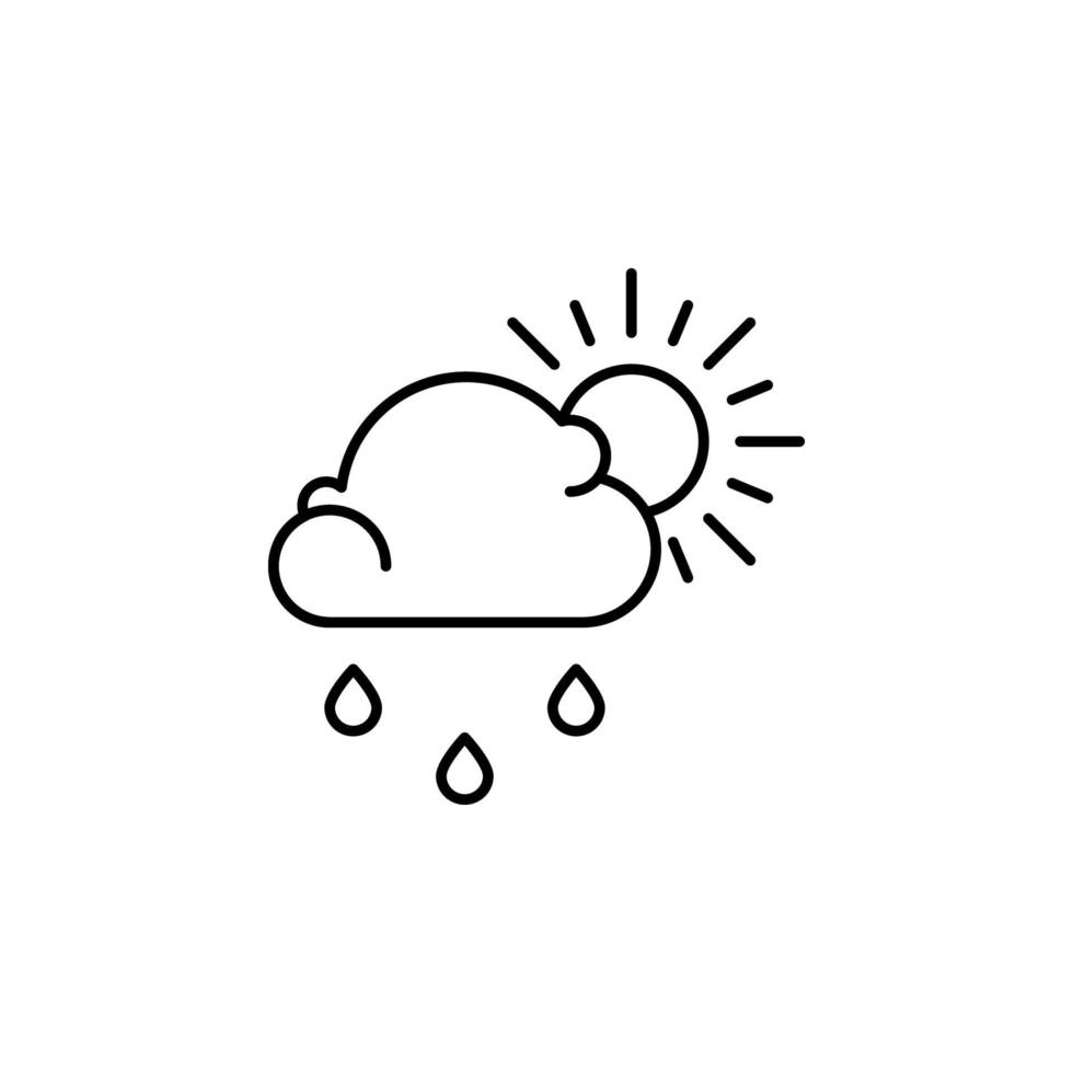 Wolke, Sonne, Regen, Wetter Vektor Symbol Illustration