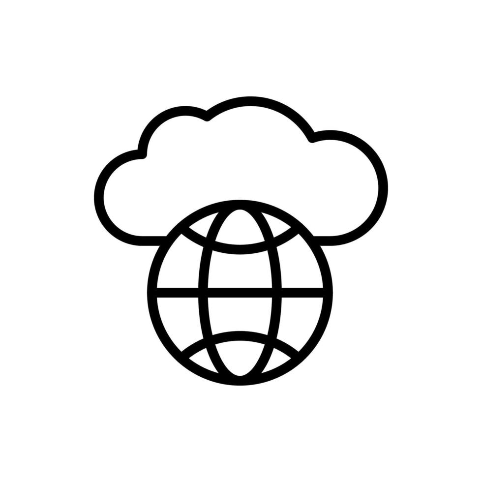 Wolke, Globus Vektor Symbol Illustration