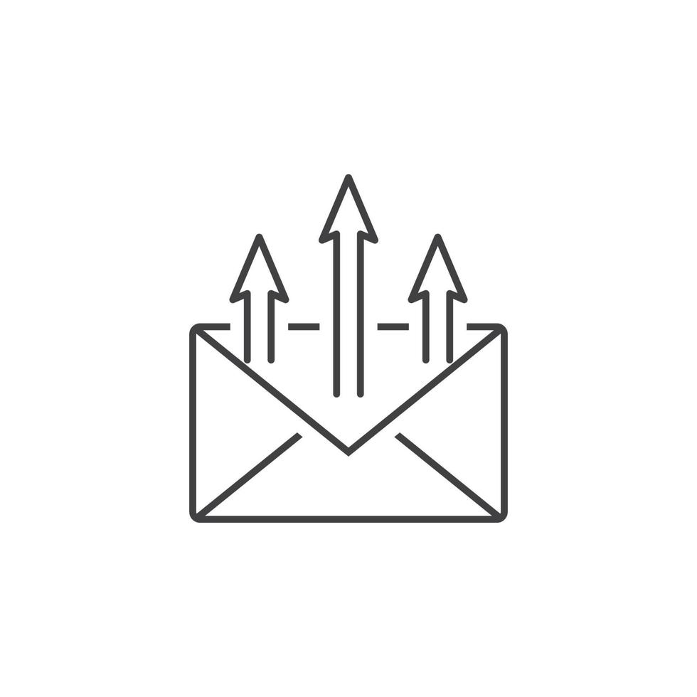 adress, brev, pil vektor ikon illustration
