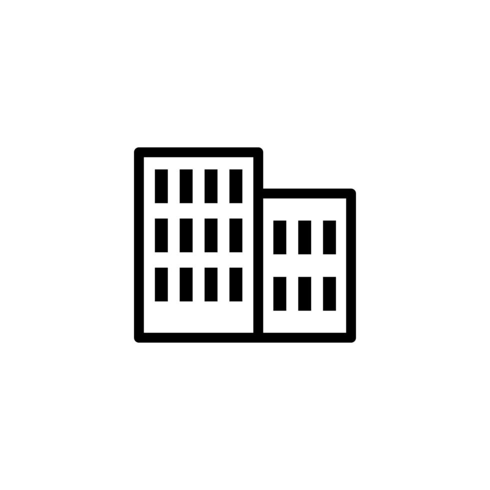 bostads- byggnad vektor ikon illustration