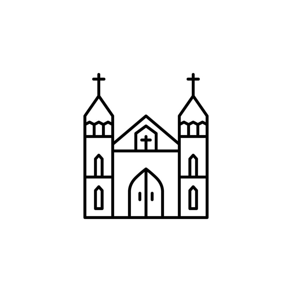 Patrick Tag, die Architektur, Dom, katholisch, Christian, Kirche, Religion Vektor Symbol Illustration