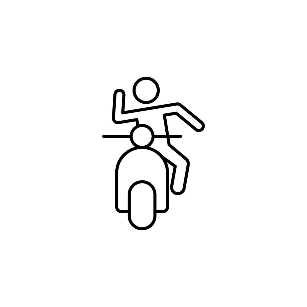 menschlich, Unfall, Versicherung, Motorrad Vektor Symbol Illustration