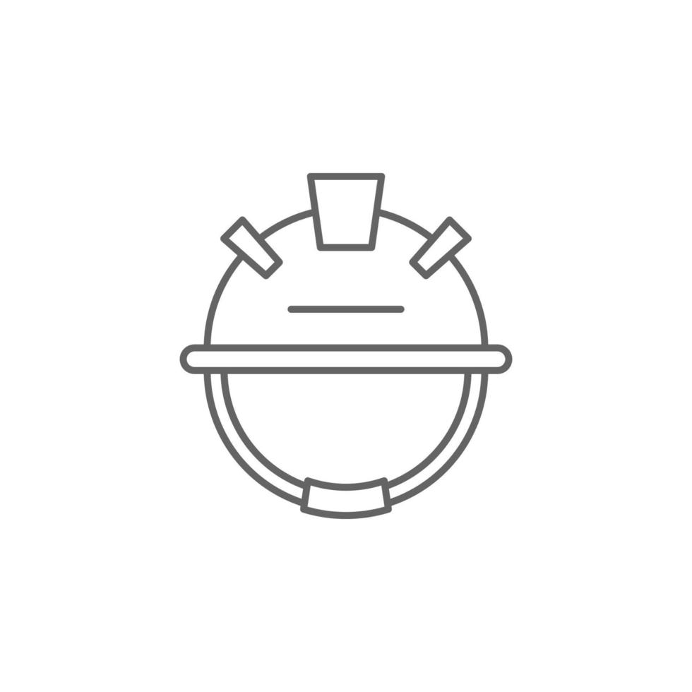 Zimmerei, Helm Linie Vektor Symbol Illustration