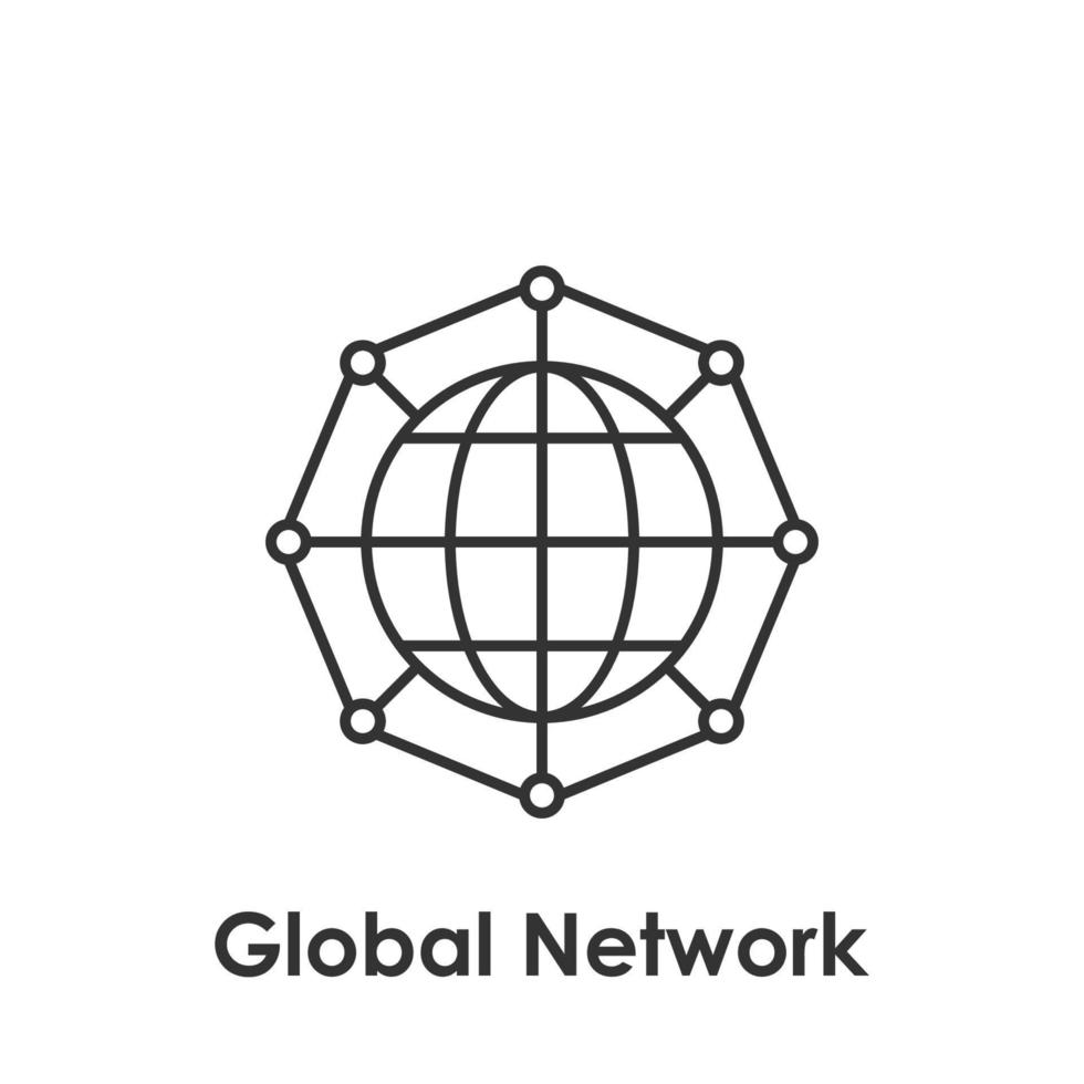 Welt, global, Netzwerk Vektor Symbol Illustration
