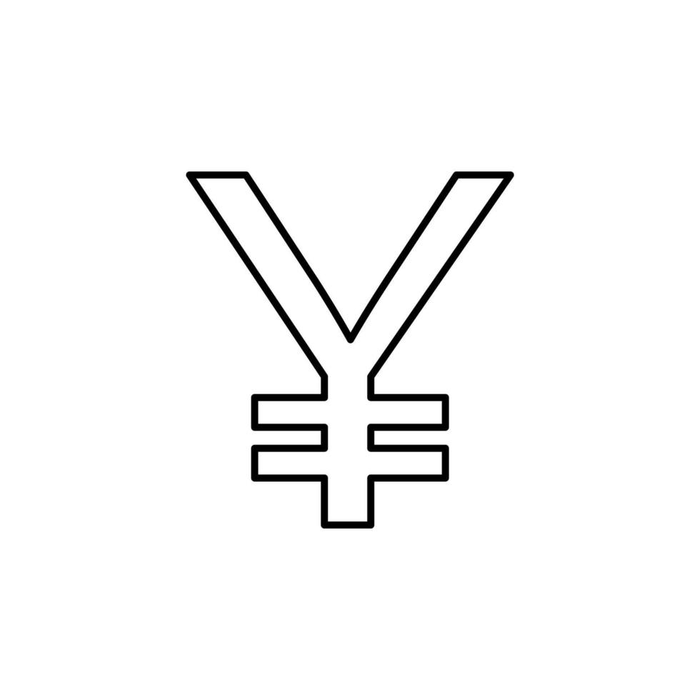 Yen Zeichen Vektor Symbol Illustration