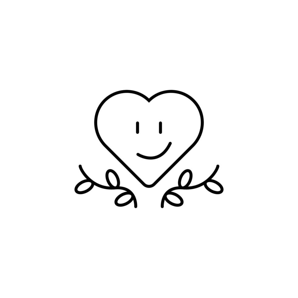 Herz Liebe Olive Vektor Symbol Illustration