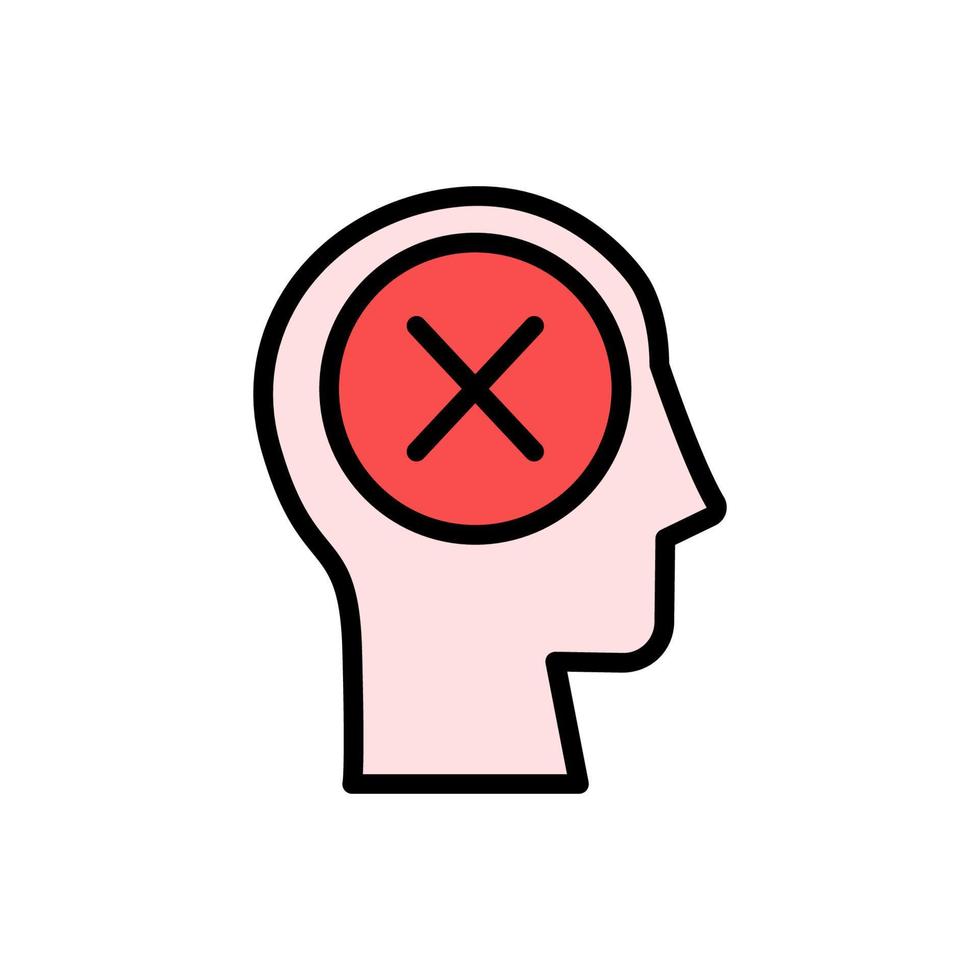 Kopf verbieten Vektor Symbol Illustration