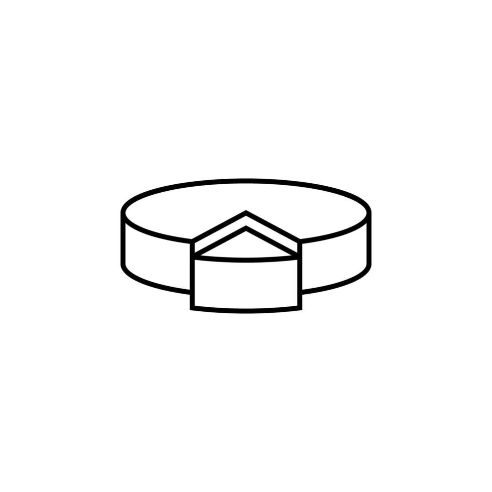 Kuchen Diagramm Vektor Symbol Illustration