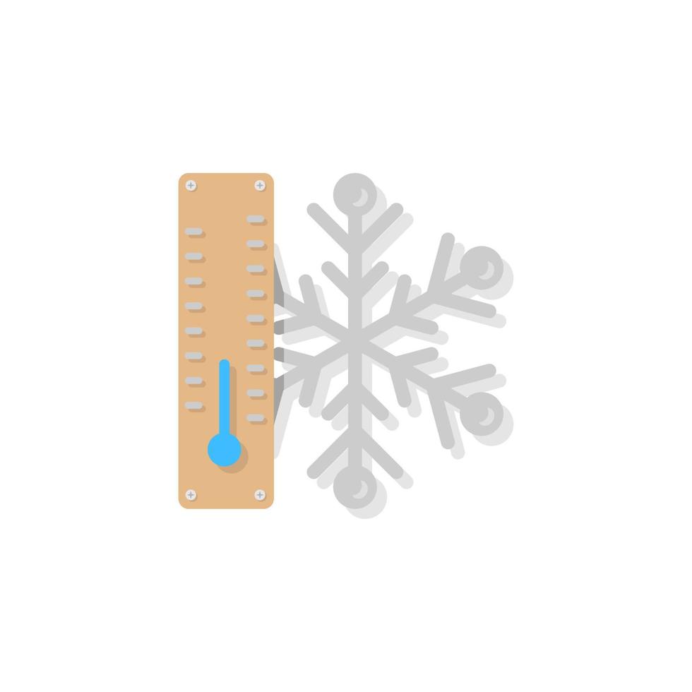 Thermometer kalt Schneeflocke Vektor Symbol Illustration