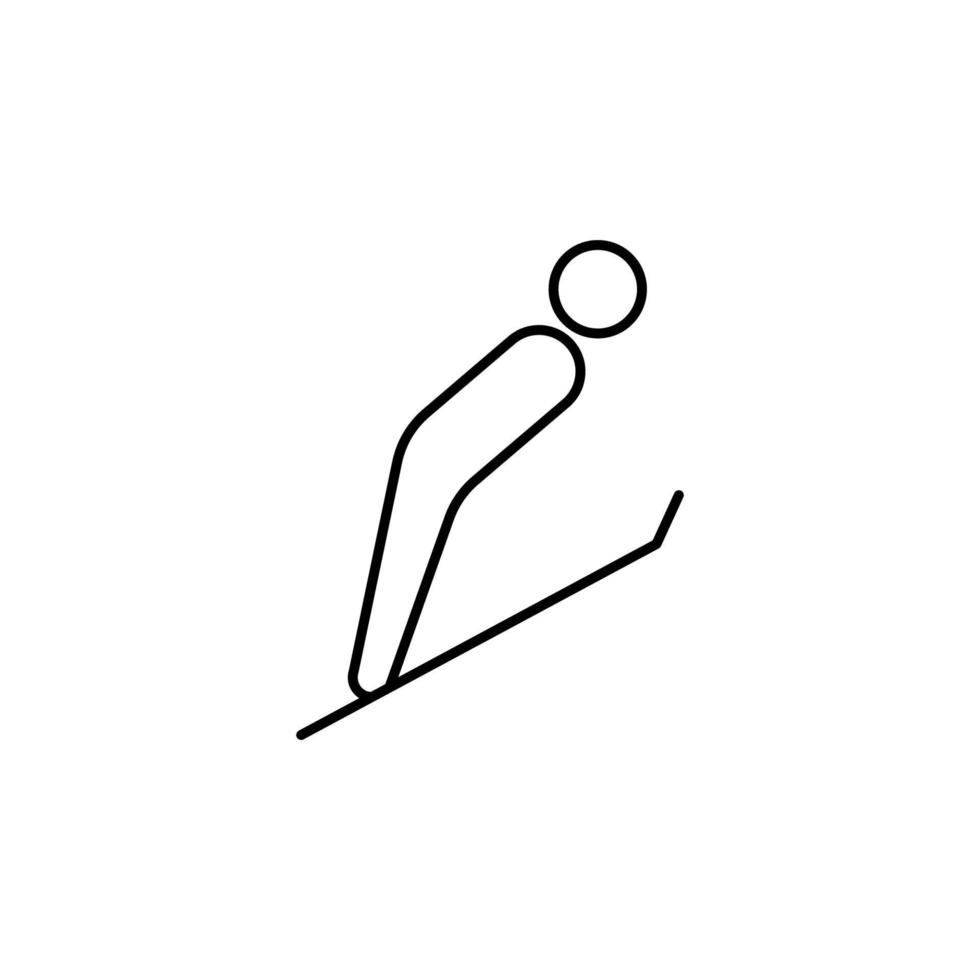 Ski Springen Zeichen Vektor Symbol Illustration